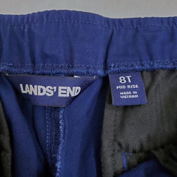 Lands' End | Tall Mid Rise Pull-On Knockabout Ankle Chino Elastic Waist Pants - Picture 5 of 9